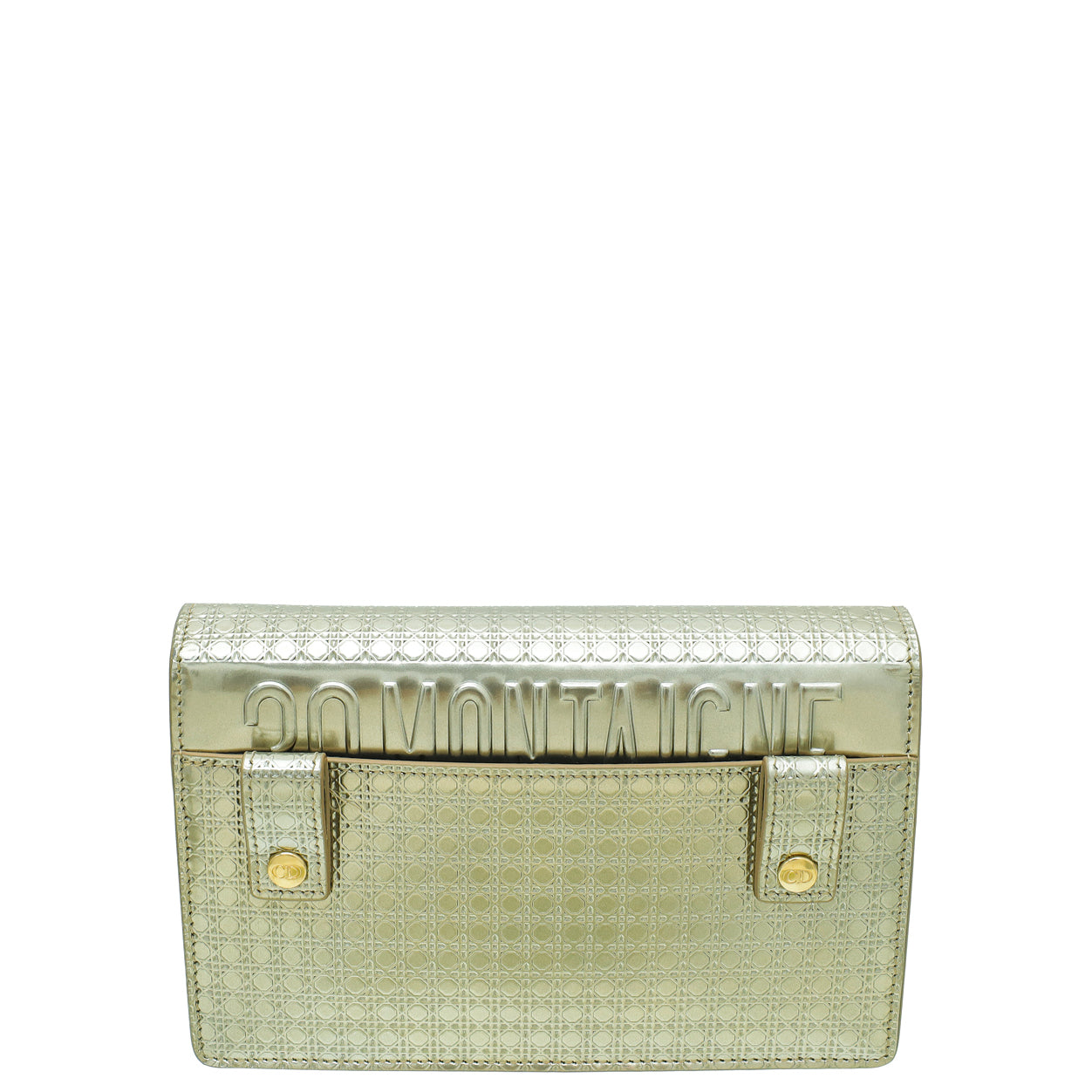 Christian Dior Champagne 30 Montaigne Micro Cannage 2 In 1 Pouch-Christian Dior-THE CLOSET