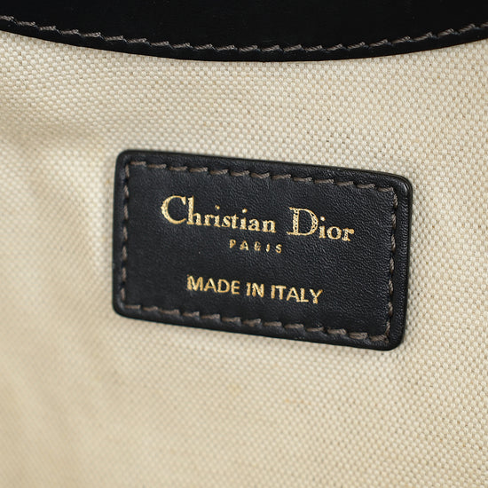 Christian Dior Navy Blue Oblique Fold Over Clutch