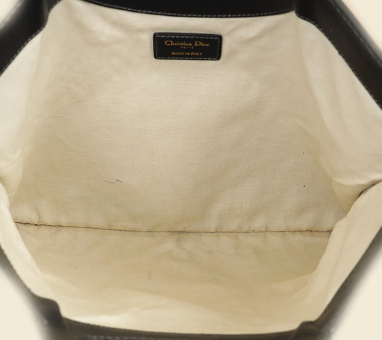 Christian Dior Navy Blue Oblique Fold Over Clutch