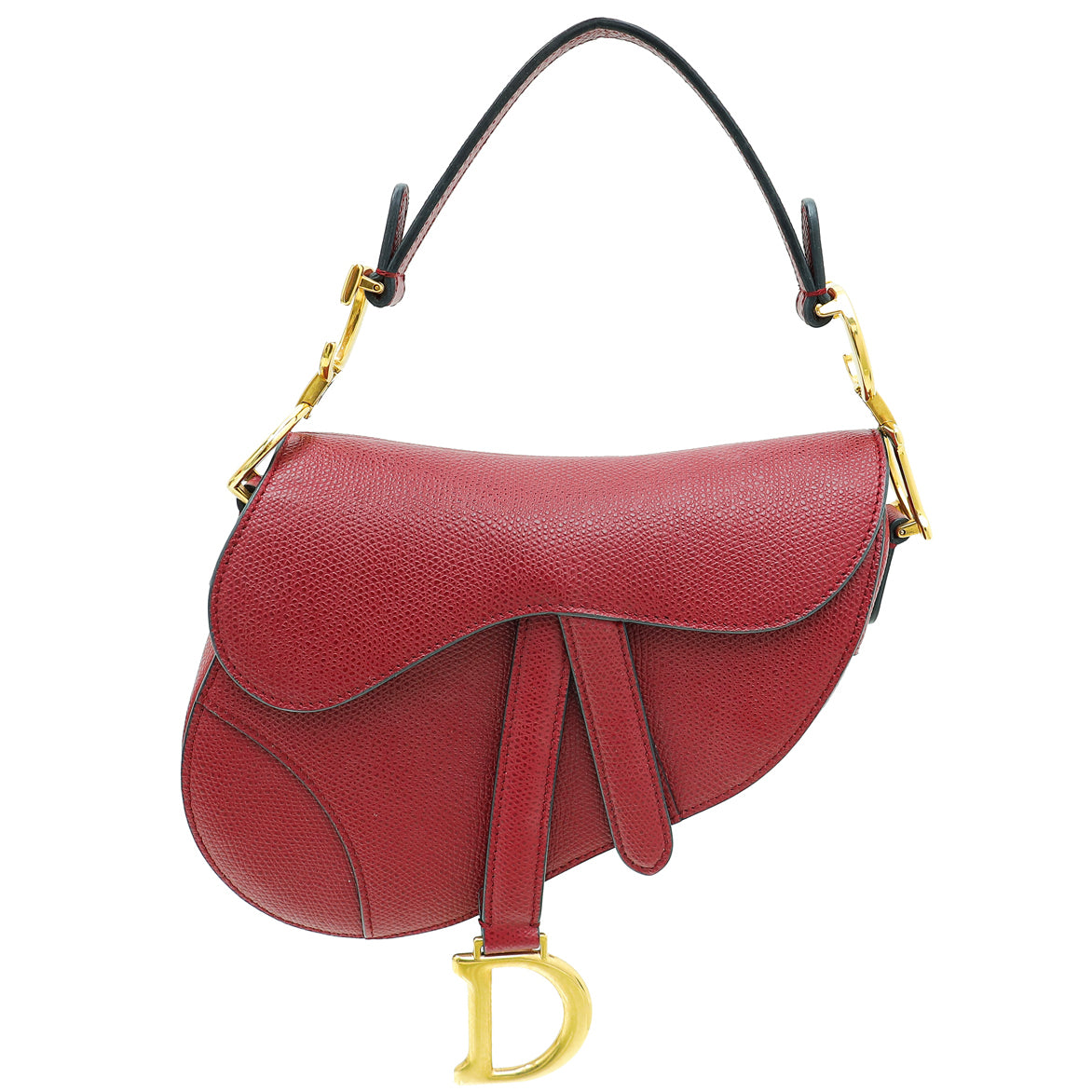 Christian Dior Burgundy Saddle Mini Bag
