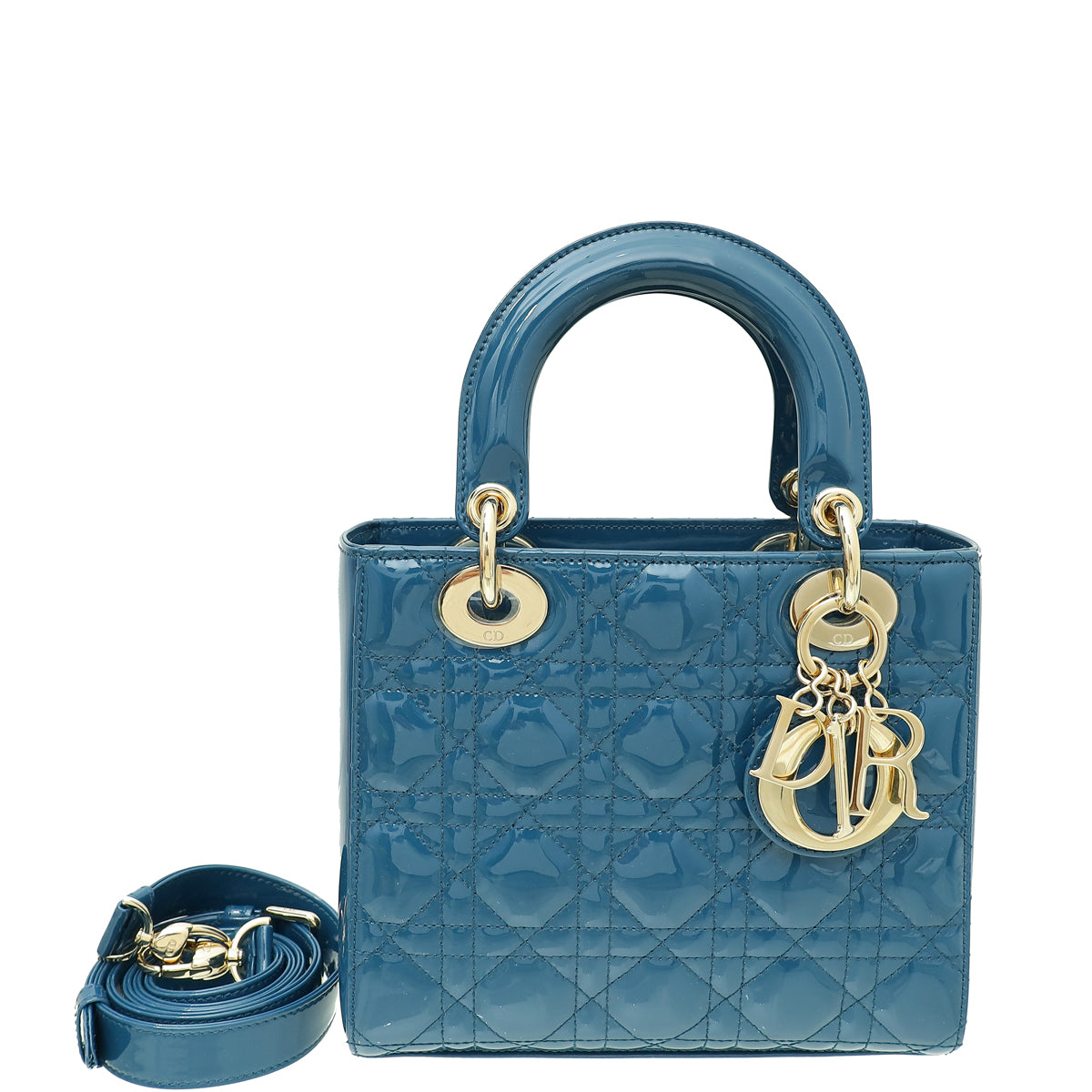 Christian Dior Yale Blue Lady Dior Small Bag-Christian Dior-THE CLOSET