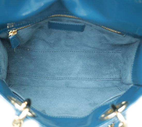 Christian Dior Yale Blue Lady Dior Small Bag