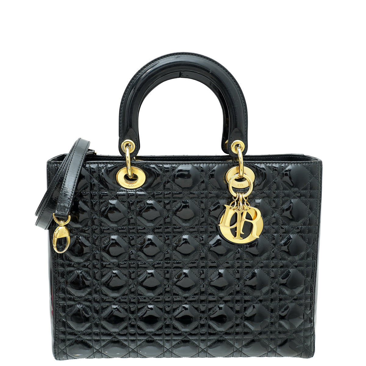 Christian Dior Black Lady Dior Large Bag-Christian Dior-THE CLOSET
