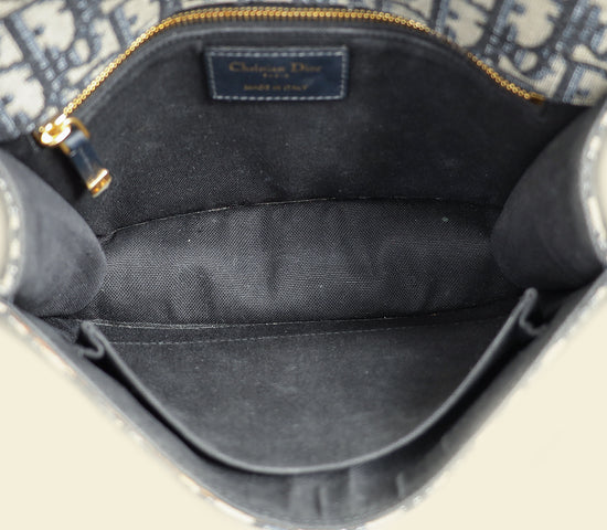 Christian Dior Blue Oblique 30 Montaigne Flap Shoulder Bag