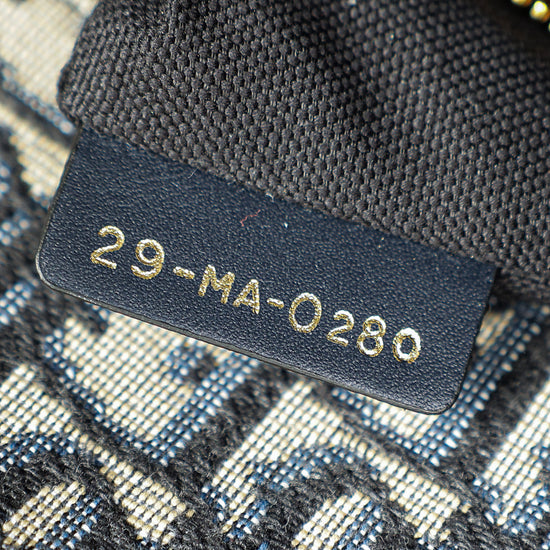 Christian Dior Blue Oblique 30 Montaigne Flap Shoulder Bag