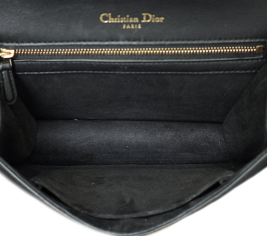 Christian Dior Black Diorama Small Embroidered Shoulder Bag