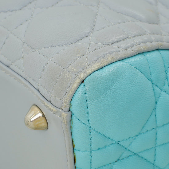 Christian Dior Bicolor Lady Dior Large Bag