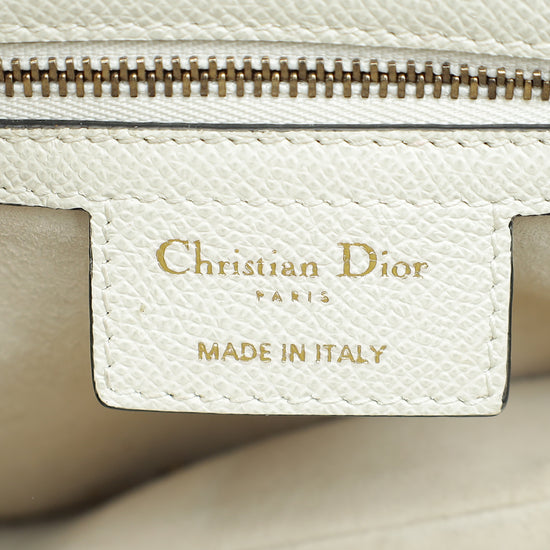 Christian Dior White Saddle Medium Bag