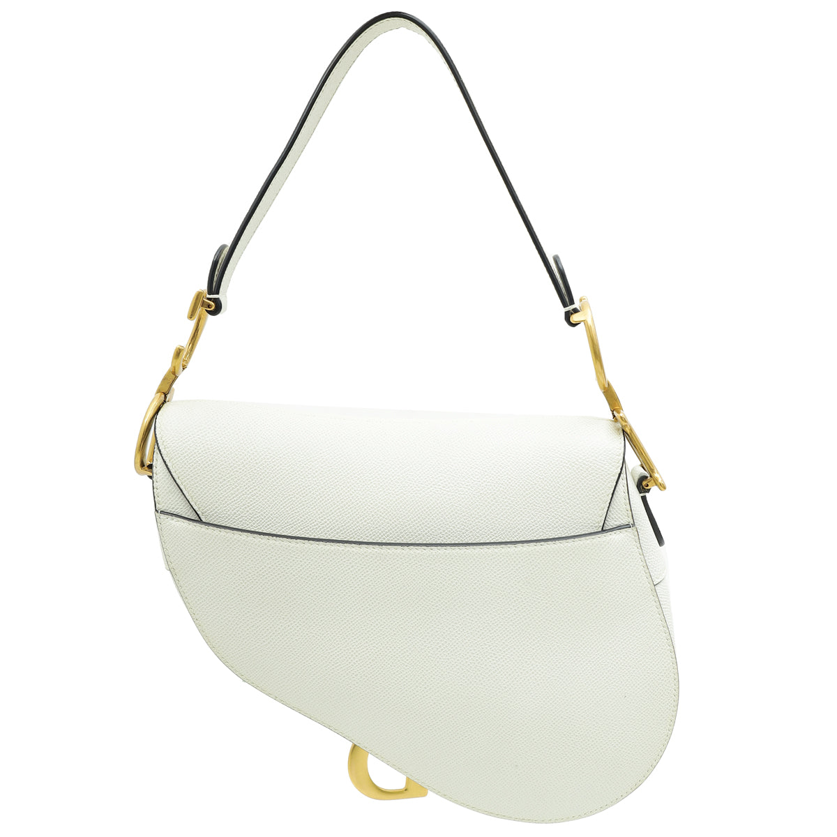 Christian Dior White Saddle Medium Bag