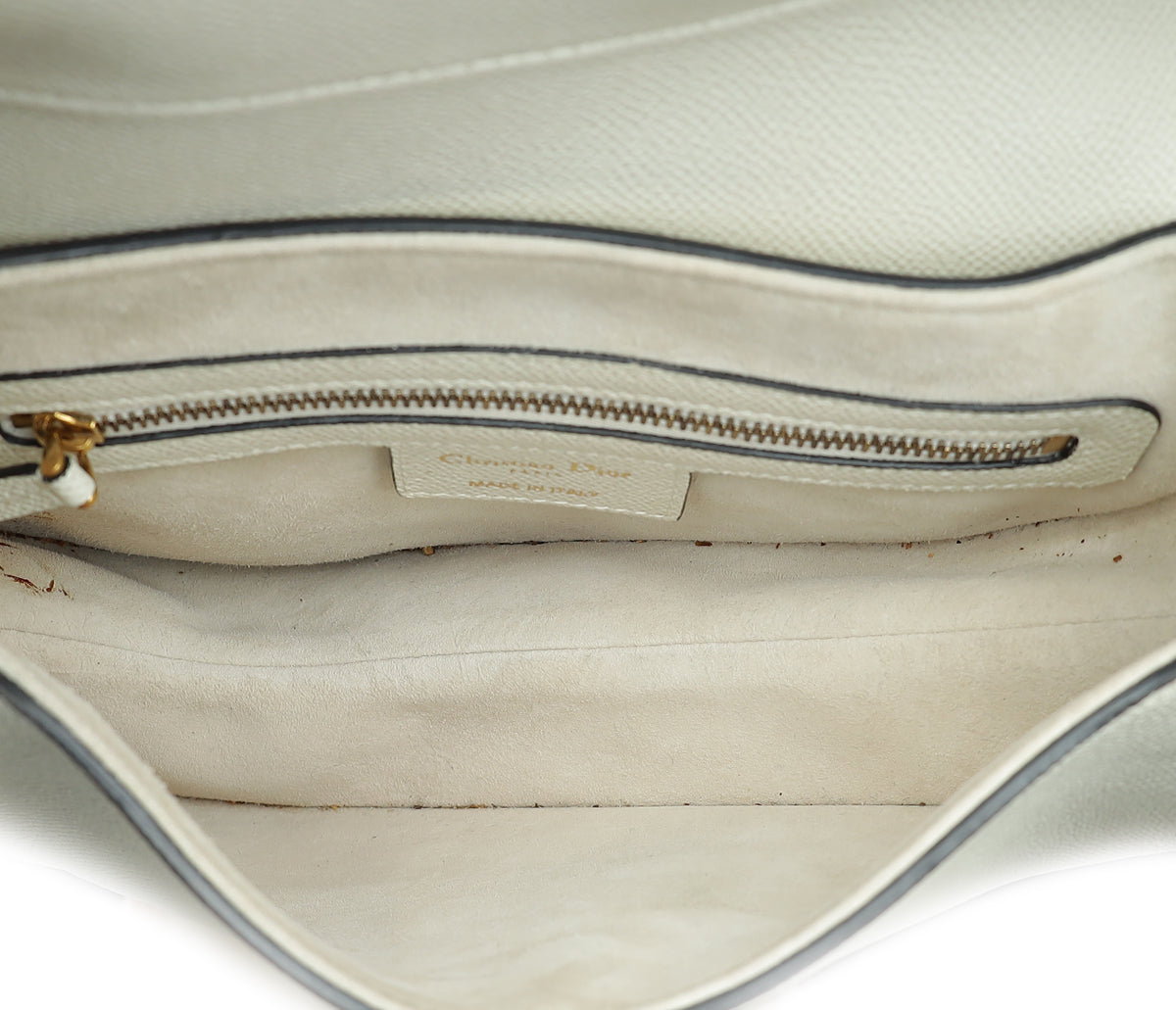 Christian Dior White Saddle Medium Bag