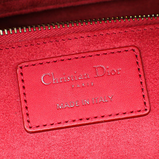 Christian Dior Dark Cherry Ultra Matte Lady Dior Medium Bag