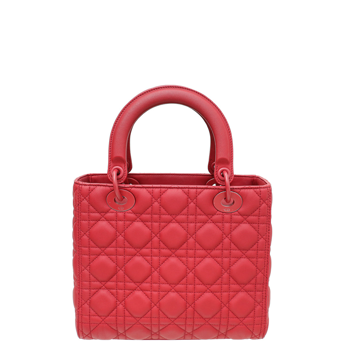 Christian Dior Dark Cherry Ultra Matte Lady Dior Medium Bag-Christian Dior-THE CLOSET