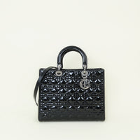 Christian Dior Black Lady Dior Large Bag