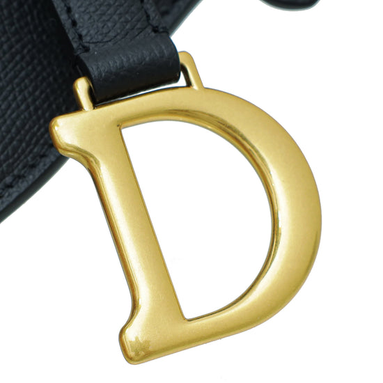 Christian Dior Black Saddle Flat Belt Pouch