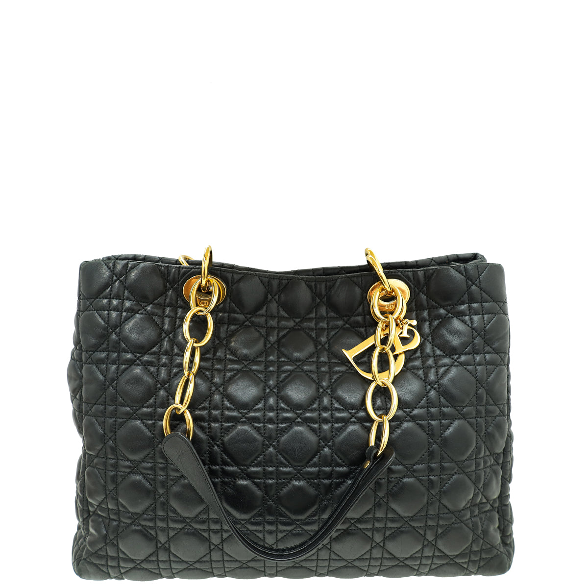 Christian Dior Black Lady Dior Soft Tote Large Bag-Christian Dior-THE CLOSET