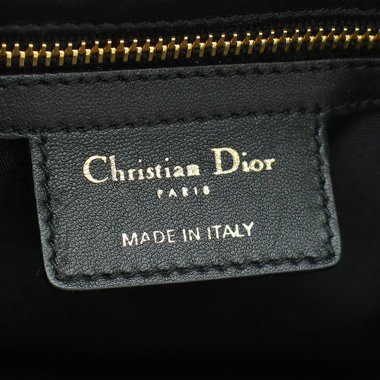 Christian Dior Black Lady Dior Soft Tote Large Bag