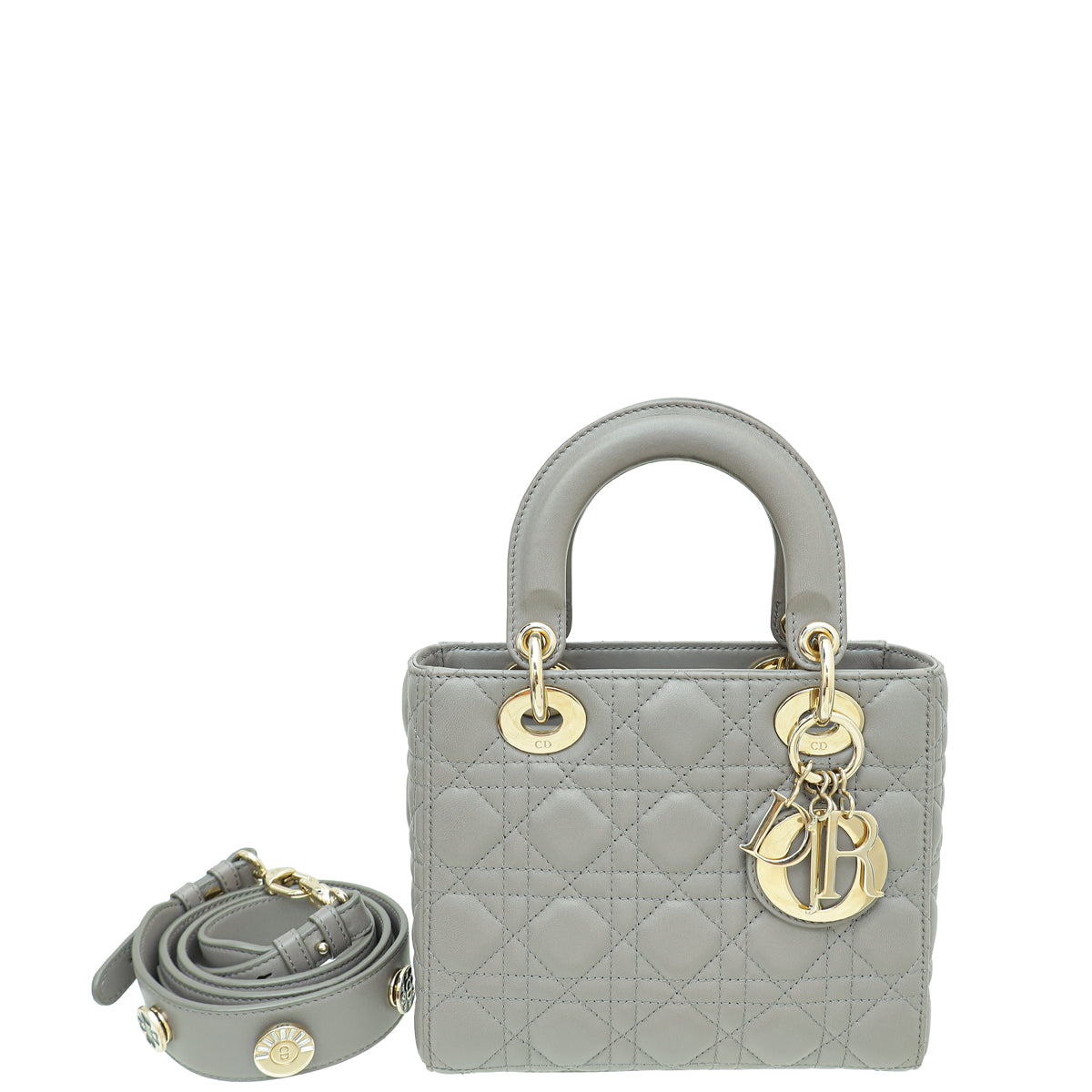 Christian Dior Grey Lady Dior My ABCDior Small Bag-Christian Dior-THE CLOSET