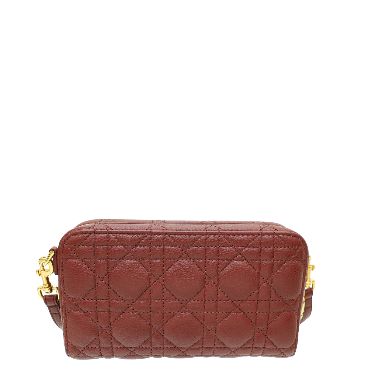 Christian Dior Burgundy Caro Double Pouch Bag-Christian Dior-THE CLOSET