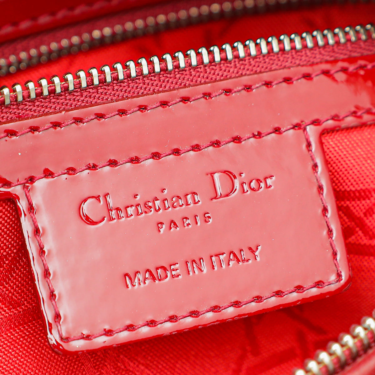 Christian Dior Red Lady Dior Medium Bag