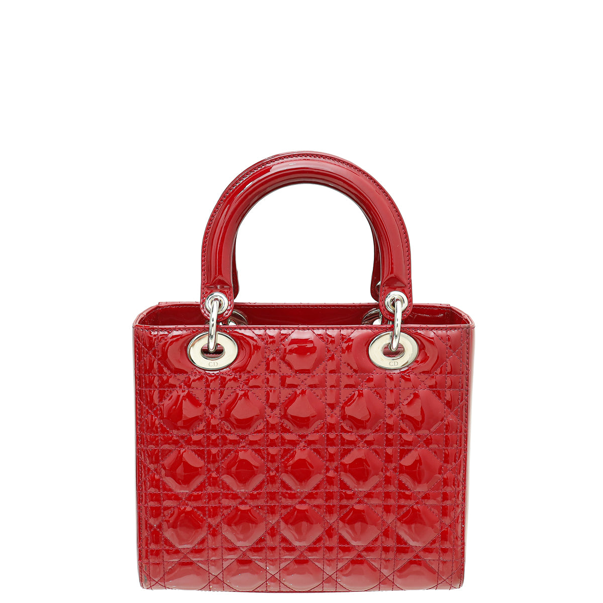 Christian Dior Red Lady Dior Medium Bag