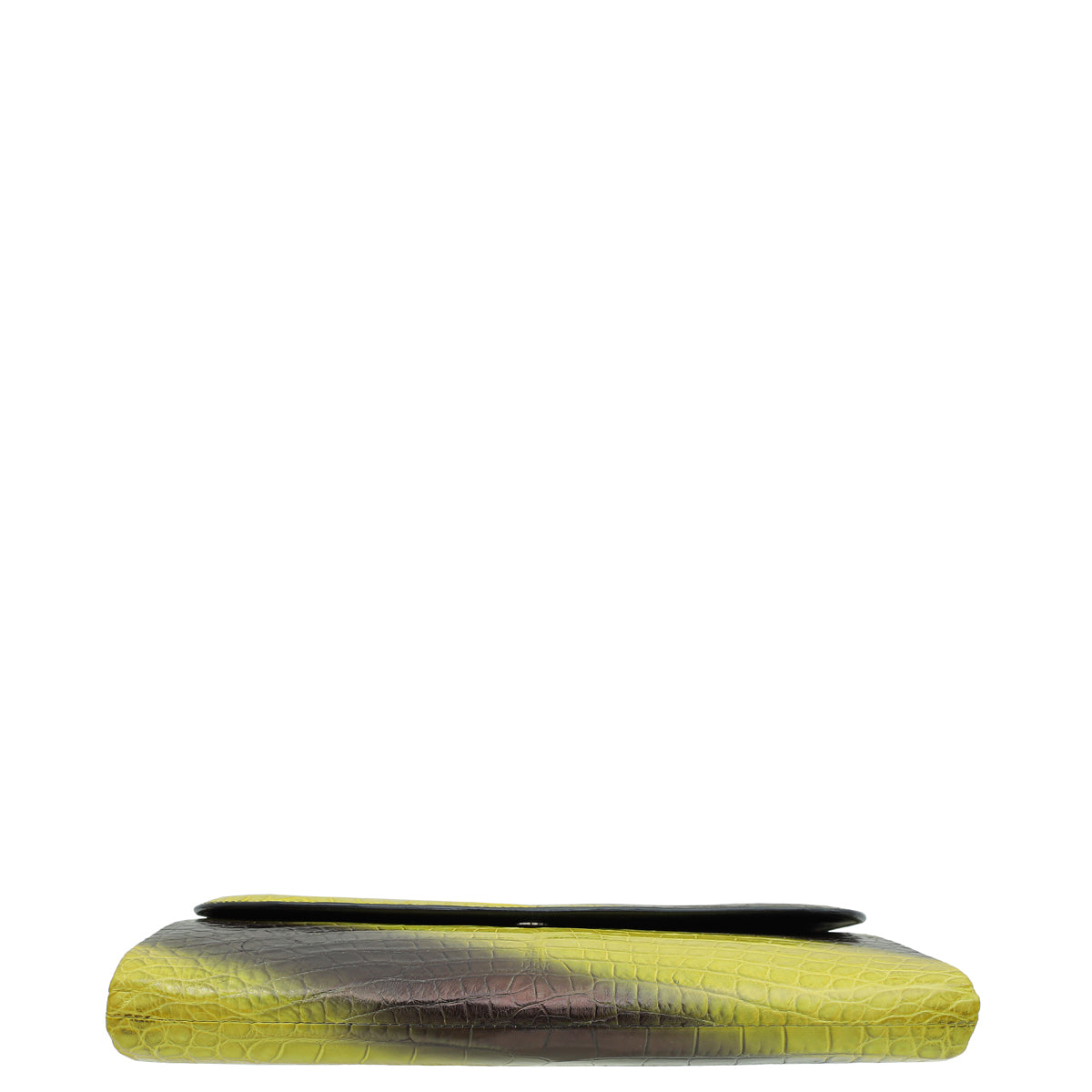 Christian Dior Bicolor Crocodile Flap Chain Clutch