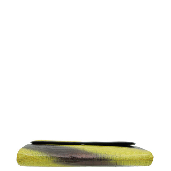 Load image into Gallery viewer, Christian Dior Bicolor Crocodile Flap Chain Clutch
