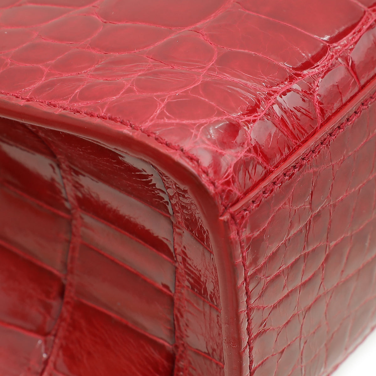 Christian Dior Cherry Red Alligator Diorever Mini Bag