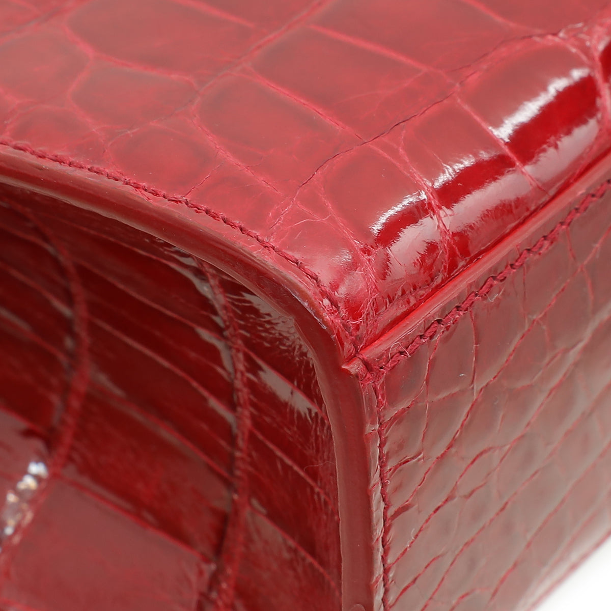 Christian Dior Cherry Red Alligator Diorever Mini Bag