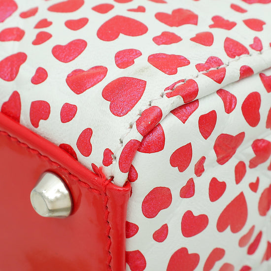 Load image into Gallery viewer, Christian Dior Lady Dior Hearts Print Micro Bag
