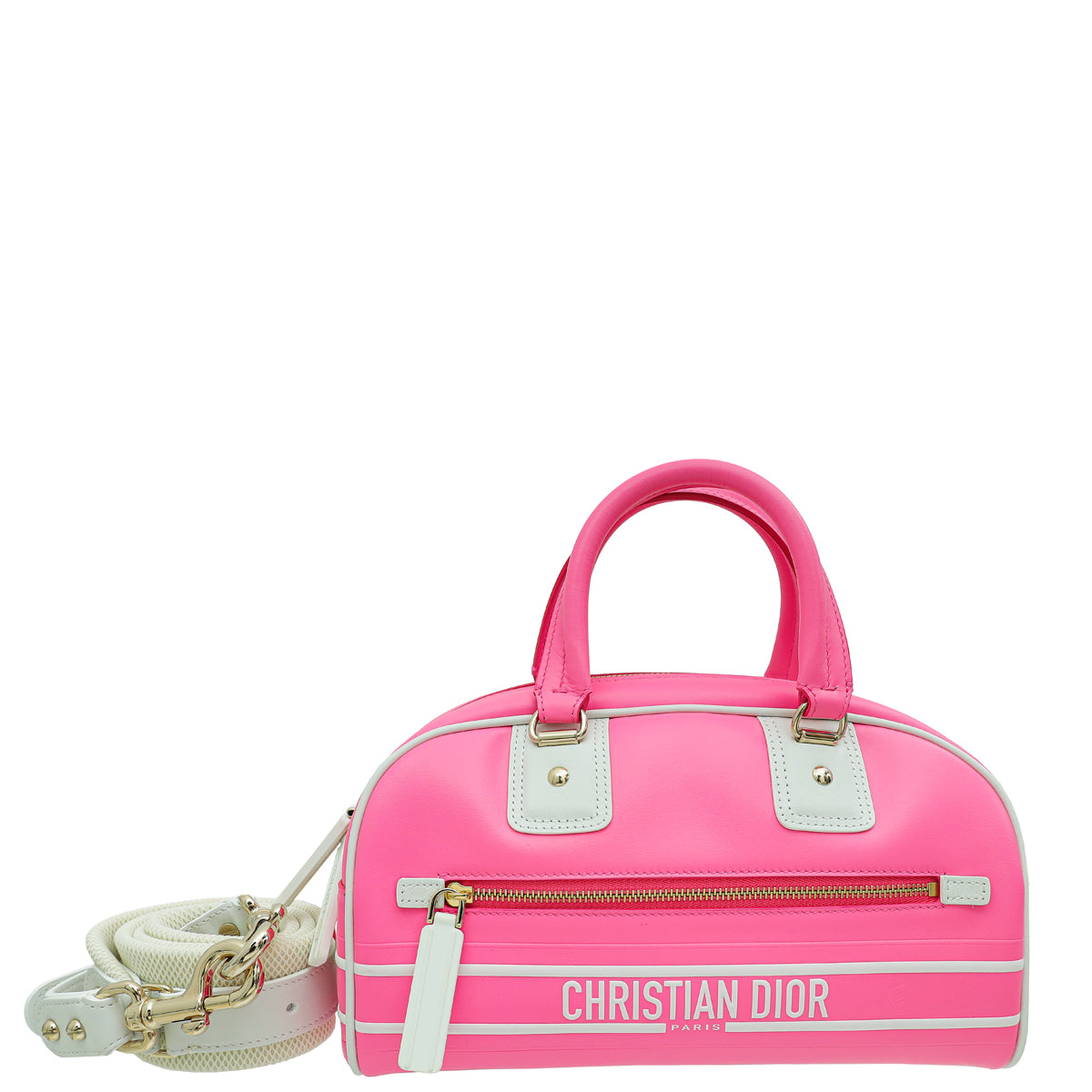 Christian Dior Bicolor Vibe Zip Small Bowling Bag-Christian Dior-THE CLOSET