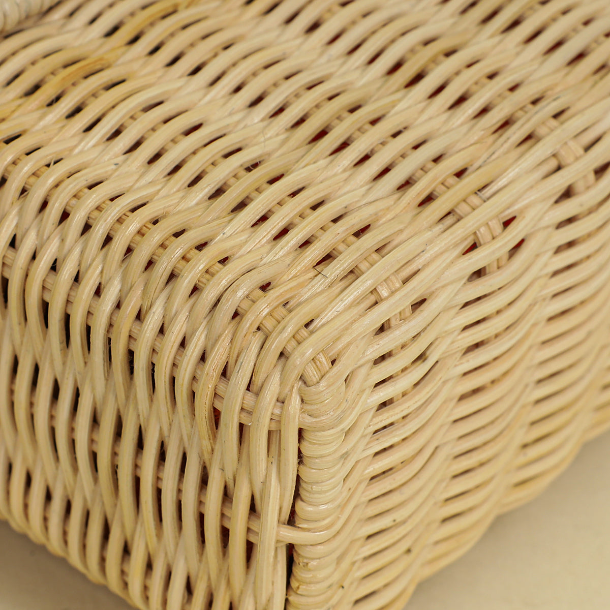 Christian Dior Neon Orange 30 Montaigne Wicker Box Bag