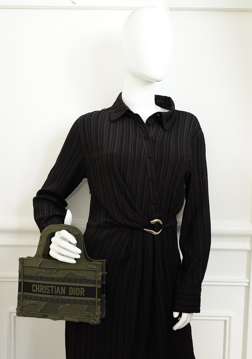 Christian Dior Bicolor Mini Book Tote Camouflage Bag