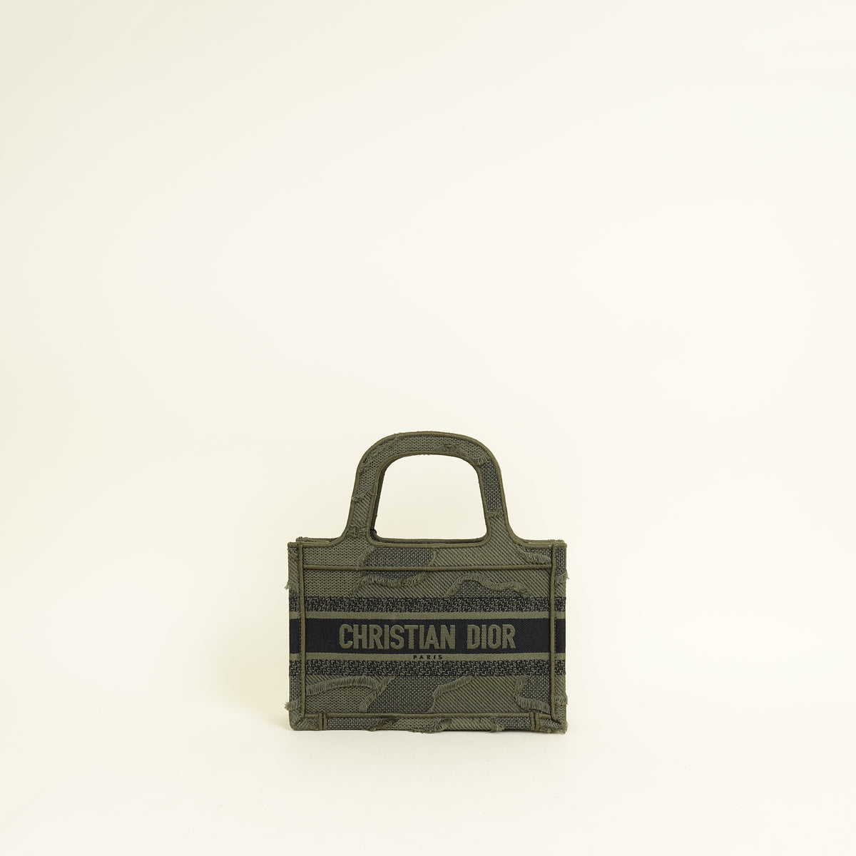 Christian Dior Bicolor Mini Book Tote Camouflage Bag