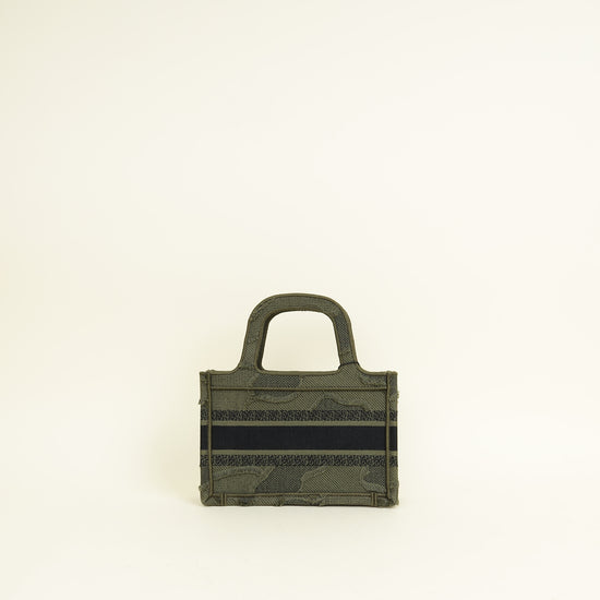 Christian Dior Bicolor Mini Book Tote Camouflage Bag