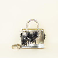 Christian Dior Metallic Gold Ltd. Ed. Lady Art x Manal Aldowayan Lady Dior Medium Bag