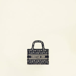 Christian Dior Bicolor Oblique Mini Book Tote Bag