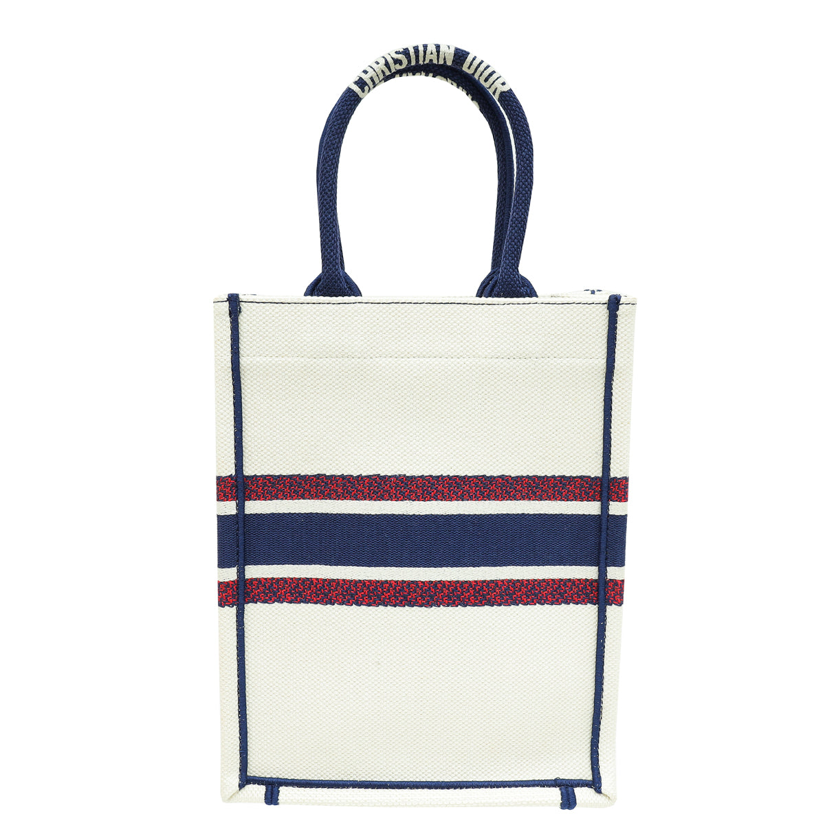 Christian Dior Tricolor I love Paris Vertical Book Tote Bag