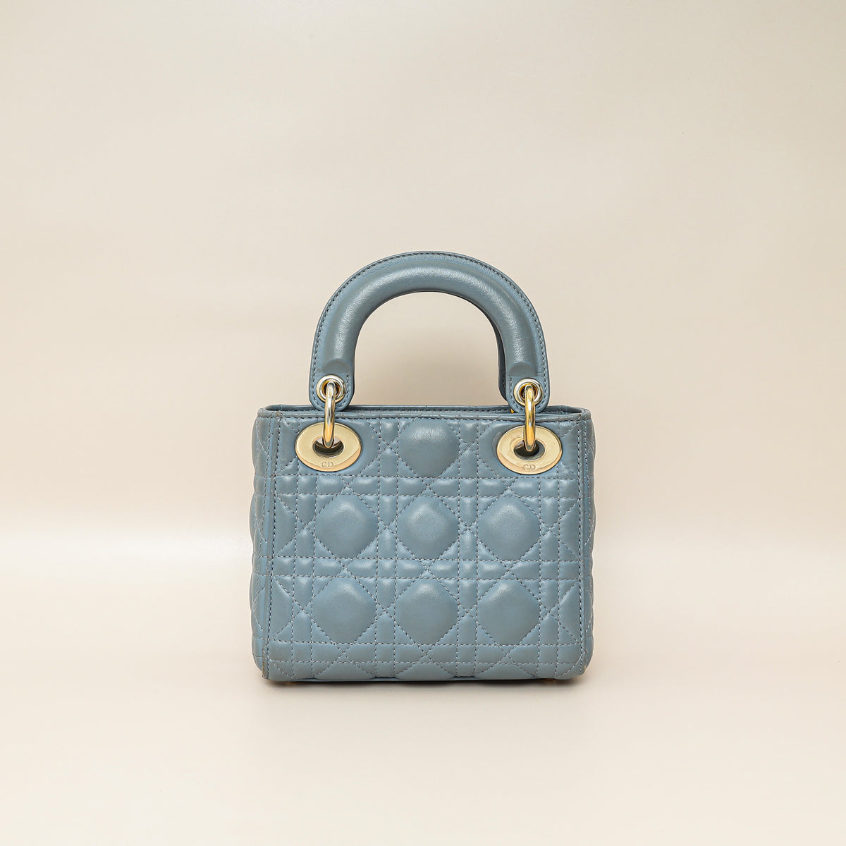Christian Dior Blue Grey Lady Dior Mini Chain Bag-Christian Dior-THE CLOSET