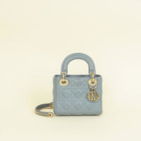 Christian Dior Cloud Blue Chain Mini Lady Dior Bag