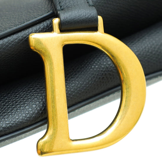 Christian Dior Black Saddle Bag