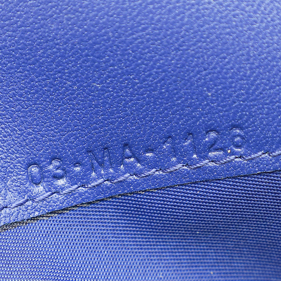 Christian Dior Blue Diorama Wallet On Chain