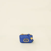Christian Dior Royal Blue Caro Micro Crossbody Bag