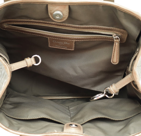 Christian Dior Metallic Gray Panarea Tote Small Bag