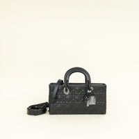 Christian Dior Black Cannage Diamond Lady D-Joy Medium Bag