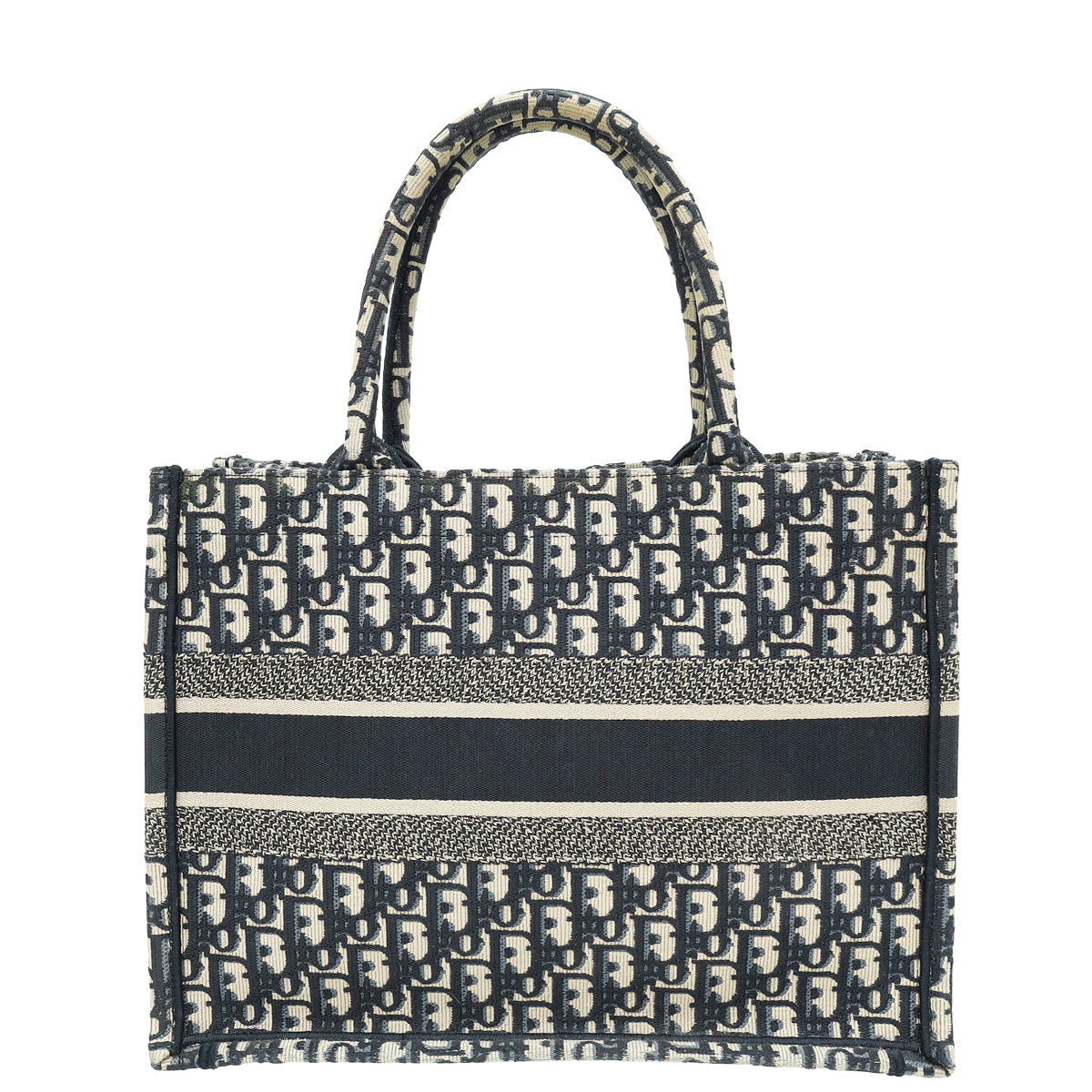 Christian Dior Bicolor Oblique Embroidered Book Tote Medium Bag-Christian Dior-THE CLOSET
