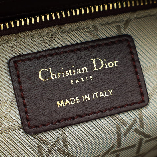 Christian Dior Burgundy My ABCDior Lady Dior Small Bag