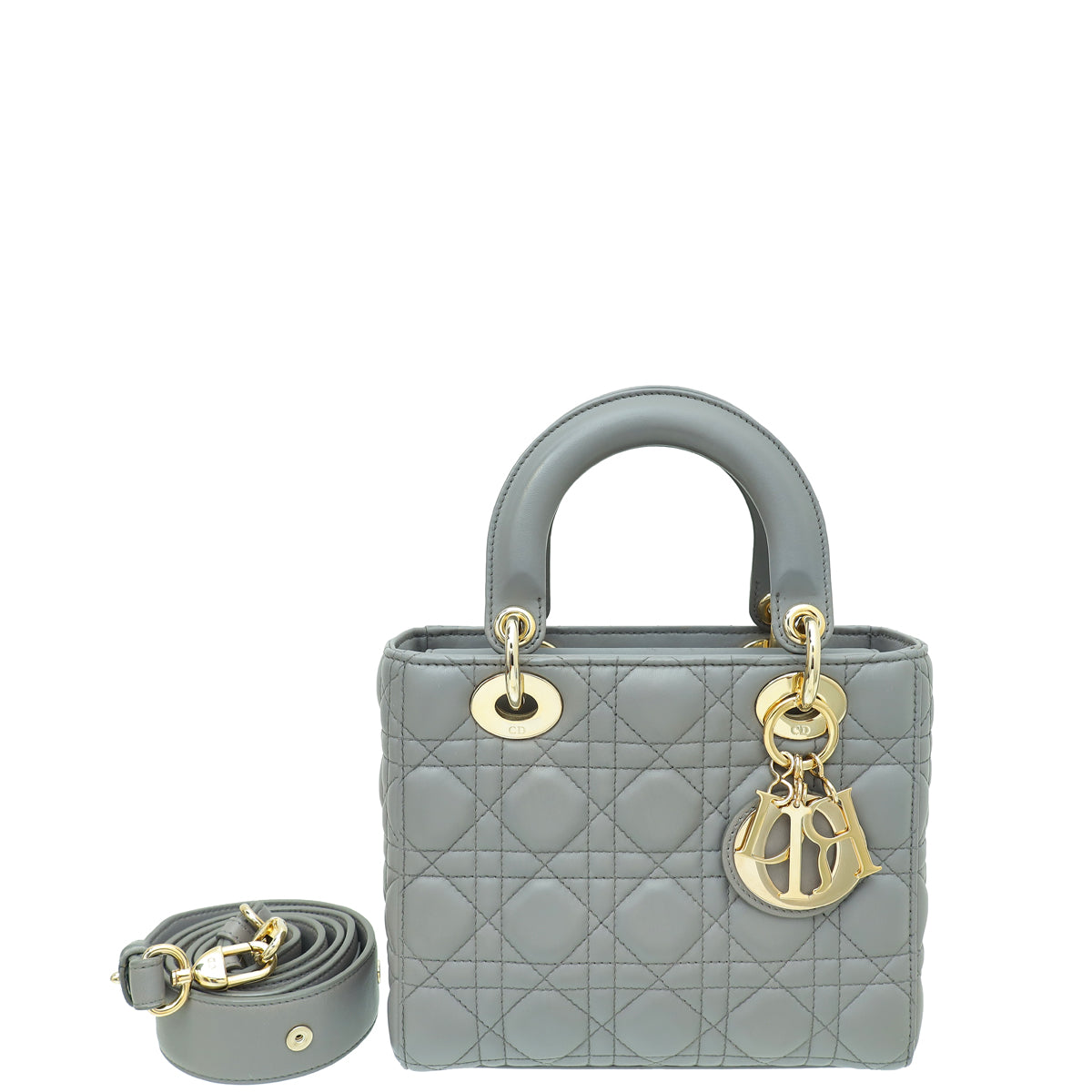 Christian Dior Gray My ABCDior Lady Dior Small Bag-Christian Dior-THE CLOSET