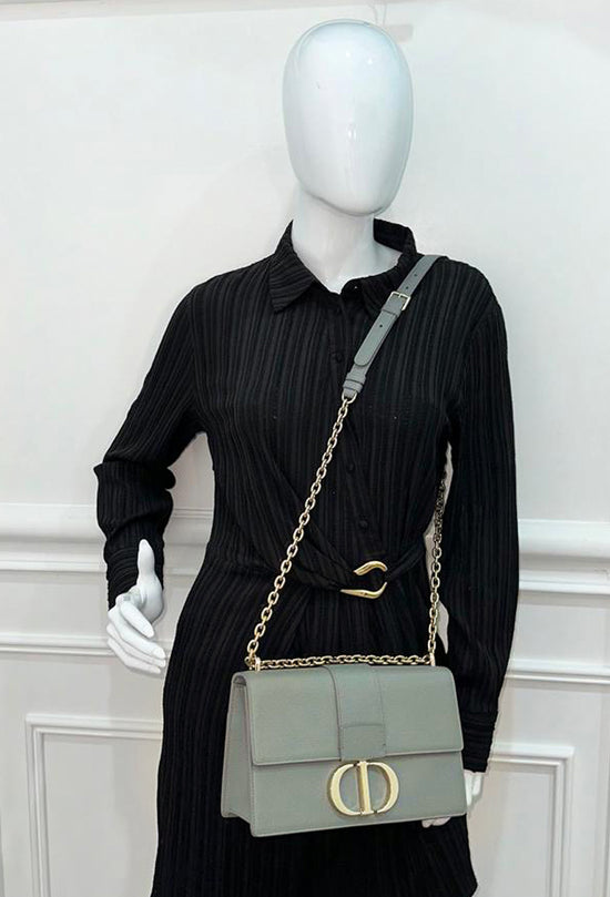 Christian Dior Grey 30 Montaigne Chain Shoulder Bag