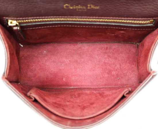 Christian Dior Burgundy Diorama Small Bag