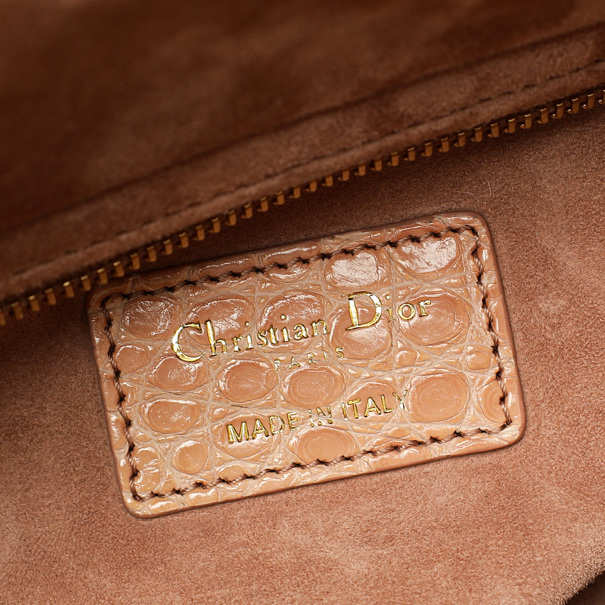 Christian Dior Blush Nude Alligator w/ Crystal Lady Dior Small Bag-Christian Dior-THE CLOSET